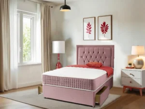 Pink Single Divan Bed With Storage – The Queen Pink Bed