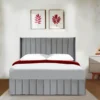 Sleigh Bed Frame Queen & Vertical Panel Headboard