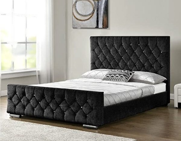 Black Sleigh Bed Available In All Colours